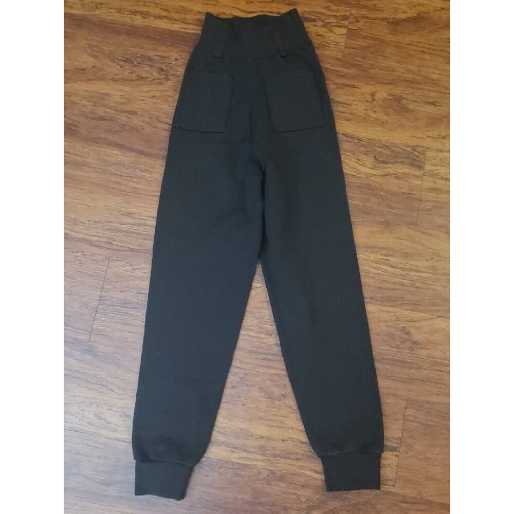 Self-Portrait Black Knit Pants Size 0 Preppy Designer Business Casual Trendy